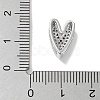 Rack Plating  Brass Micro Pave Clear Cubic Zirconia Slide Charms KK-R163-10P-3