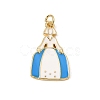 Brass Enamel Pendants KK-CBAA41C-13G-1