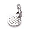 Tarnish Resistant Stainless Steel Clip-on Earring Findings STAS-L207-18P-1