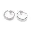 Brass Micro Pave Cubic Zirconia Screw Carabiner Lock Charms ZIRC-I031-21P-2