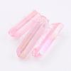 Electroplated Natural Quartz Crystal Graduated Beads Strands G-P315-A08-2
