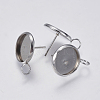 Non-Tarnish 201 Stainless Steel Stud Earring Settings STAS-I097-023-12mm-1