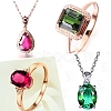 Pointed Back Glass Rhinestone Cabochons RGLA-OC0001-03B-9
