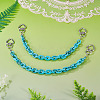 2Pcs Acrylic Link Bag Extender Chains HJEW-TAC0142-5