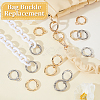 20Pcs 4 Styles Zinc Alloy Spring Gate Rings FIND-GA0007-10-4