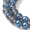 Transparent Electroplate Glass Beads Strands GLAA-T032-T6mm-C03-3