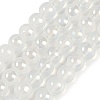 Baking Paint Electroplate Glass Beads Strands GLAA-G120-01B-1