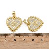 Brass Micro Pave Clear Cubic Zirconia Pendants ZIRC-I367-13G-03-3