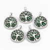 Synthetic Malachite Pendants G-S292-10A-P-1