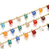 Handmade Brass Cube Link Chains CHC-T017-07-1