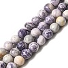 Natural Purple Stripe Jasper Beads Strands G-K350-C03-8mm-01-2