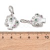 Brass Micro Pave Cubic Zirconia Peg Bails KK-A279-09P-3