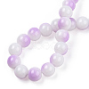 Two Tone Opaque Baking Paint Glass Beads Strands DGLA-Q027-8mm-02-4