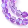 Synthetic Moonstone Beads Strands G-R375-8mm-A09-1