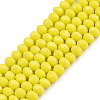 Opaque Solid Color Glass Beads Strands LS-EGLA-A034-P4mm-D26-1
