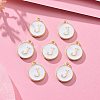 Golden Plated Alloy Charms X-ENAM-S118-01J-5