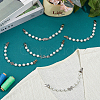 8Pcs Glass Pearl Bead & Alloy Charm Links Sweater Shawl Clip HJEW-PH02388-4