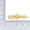 Brass Micro Pave Clear Cubic Zirconia Fold Oval Clasp KK-CBABC34-10G-3