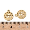 Chakra Ion Plating(IP) 304 Stainless Steel Charms STAS-F300-05G-3