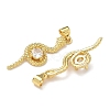 Brass Micro Pave Cubic Zirconia Pendants KK-L243-29G-08-2