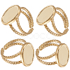 8Pcs 304 Stainless Steel Open Cuff Ring Settings RJEW-BBC0001-01-1