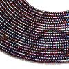 Electroplate Glass Beads Strands GL-CBAA615-01H-3