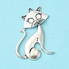 Tibetan Style Alloy Kitten Pendants TIBEP-22758-AS-NR-1