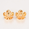 5-Petal Brass Bead Caps KK-Q735-353G-1