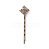 Brass Hair Bobby Pin Findings X-HJEW-H009-AB-1