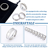 16Pcs 8 Size 201 Stainless Steel Grooved Finger Ring Settings STAS-UN0041-45-5