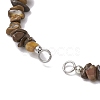 Natural Tiger Eye Chip Nylon Braided Beaded Bracelet Making AJEW-JB01296-03-2