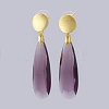 Brass Stud Earrings EJEW-O083-06G-2