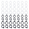 CRASPIRE 60Pcs 4 Style Silicone Pendant SIL-CP0001-06-1