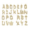 26Pcs Brass Micro Pave Cubic Zirconia Pendants KK-V014-01G-M-1