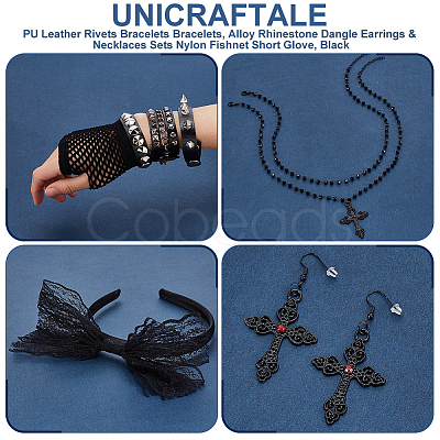 PU Leather Rivets Bracelets Bracelets AJEW-UN0002-02-1
