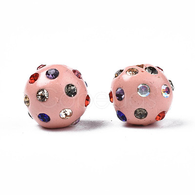 Polymer Clay Rhinestone Beads RB-T017-31E-A-1