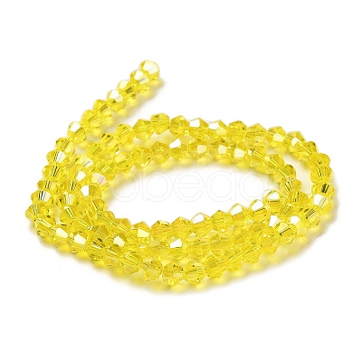 Transparent Electroplate Glass Beads Strands EGLA-A039-T6mm-B21-1