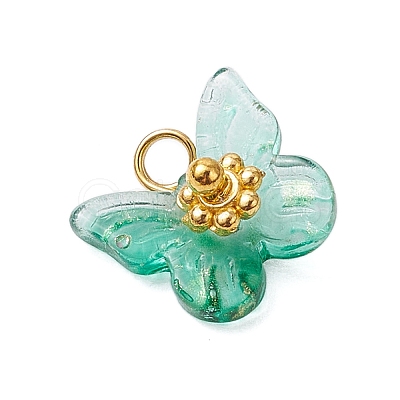 Electroplate Glass Beads Charms PALLOY-JF03107-01-1
