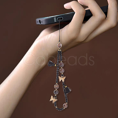 Acrylic Beaded Mobile Phone Lanyard Wrist Strap AJEW-WH20006-50-1