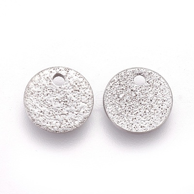 Non-Tarnish 304 Stainless Steel Charms STAS-E455-02P-8mm-1