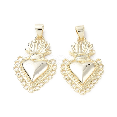 Eco-Friendly Rack Plating Brass Pendants KK-F845-37G-1