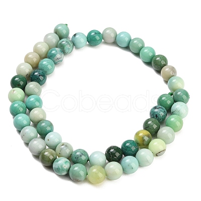 Natural Green Grass Agate Beads Strands GG-CBA007A-B03-8mm-1