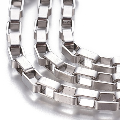 Tarnish Resistant 201 Stainless Steel Box Chains CHS-P007-01P-1