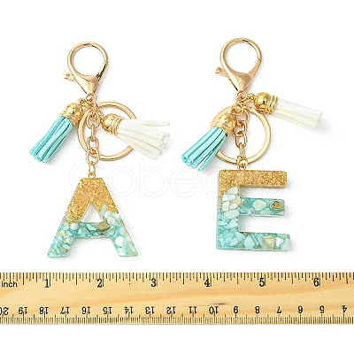Transparent Epoxy Resin Pendant Keychains KEYC-FS00022-04-1