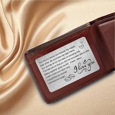 Rectangle 201 Stainless Steel Custom Blank Thermal Transfer Wallet Card DIY-WH0252-019-1