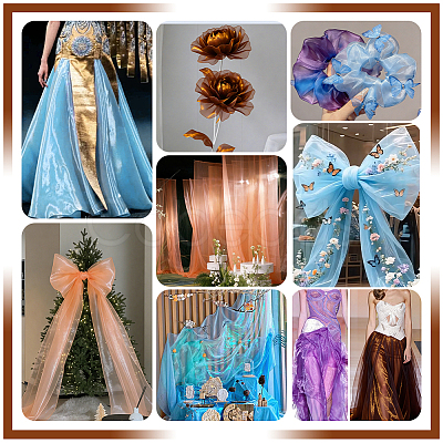 Polyester Gauze Fabric DIY-WH0780-26C-1