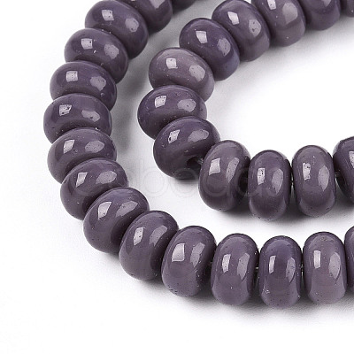 Opaque Solid Color Glass Beads Strands GLAA-ZX008-8mm-18S-1
