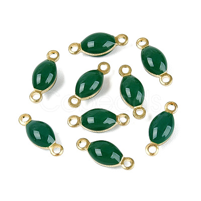 Antique Bronze Plated Brass Enamel Oval Links connectors X-KK-Q570-06C-1
