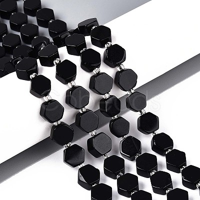 Natural Obsidian Beads Strands G-P534-A22-02-1