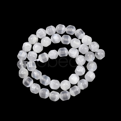 Natural Selenite Beads Strands G-F805-01-1